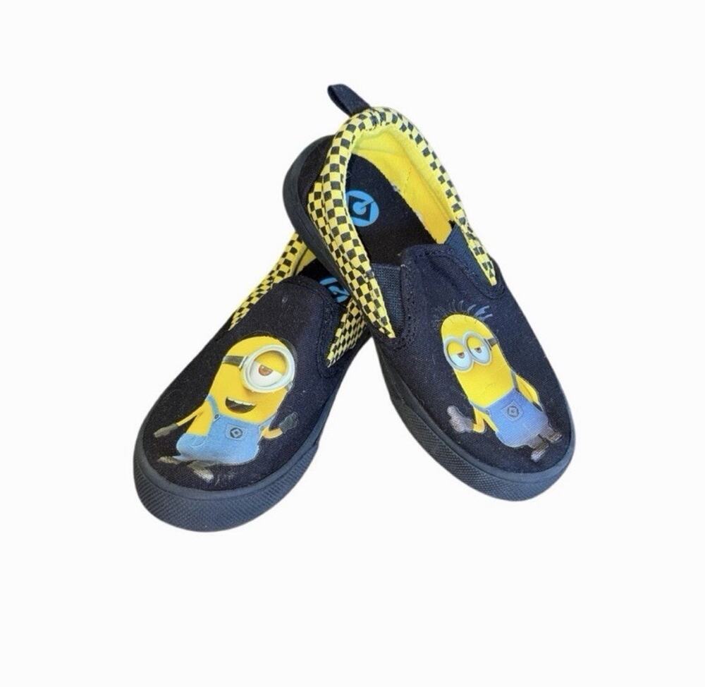 Despicable Me Minions Kids Slip On Shoes Black Yellow Size 10 Universal